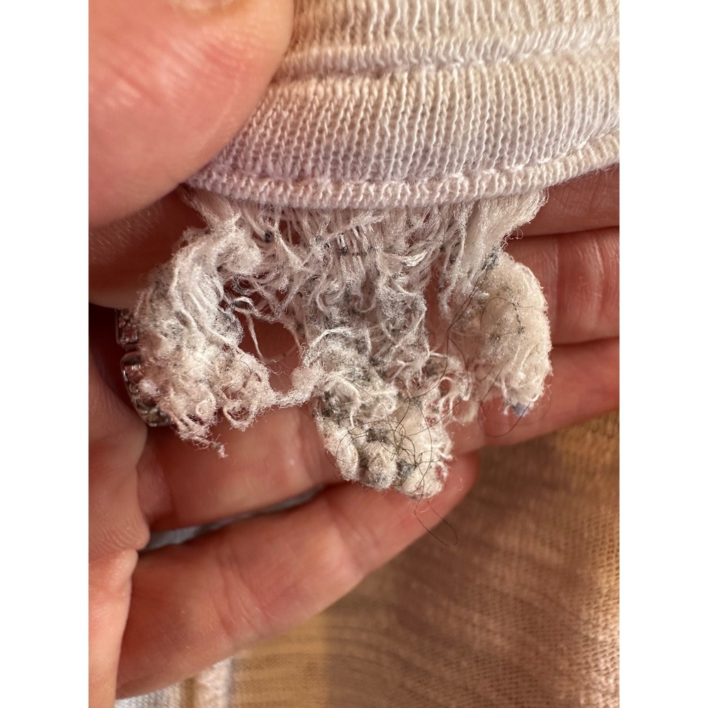 Totally destroyed White Tee M-XL. Holes, Paint stains, Paper Thin thrashed - Picture 14 of 14
